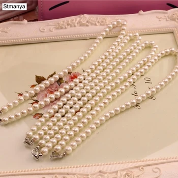 Horúce Dámske šperky colliers veľká reťaz simulované perlový náhrdelník svadobné šperky náhrdelník žena biele svadobné dary N1007