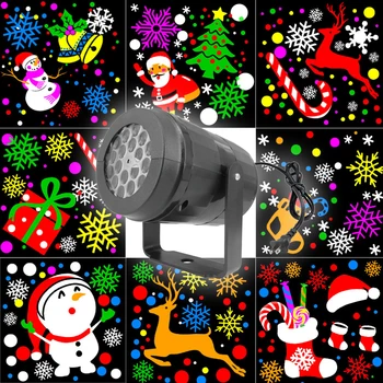 LED Projektor Nočné Svetlo Snowflake Vonkajší Projektor Projekčné Lampa 360° Otáčanie Domov Vianoce na Festivaly, Párty Dekorácie