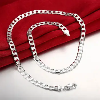 Pôvodné Priame kúzlo módne 925 Sterling Silver Náhrdelníky pre Ženy muž Classic 6 MM reťaz Šperky, svadobné Party, Vianočné Darčeky